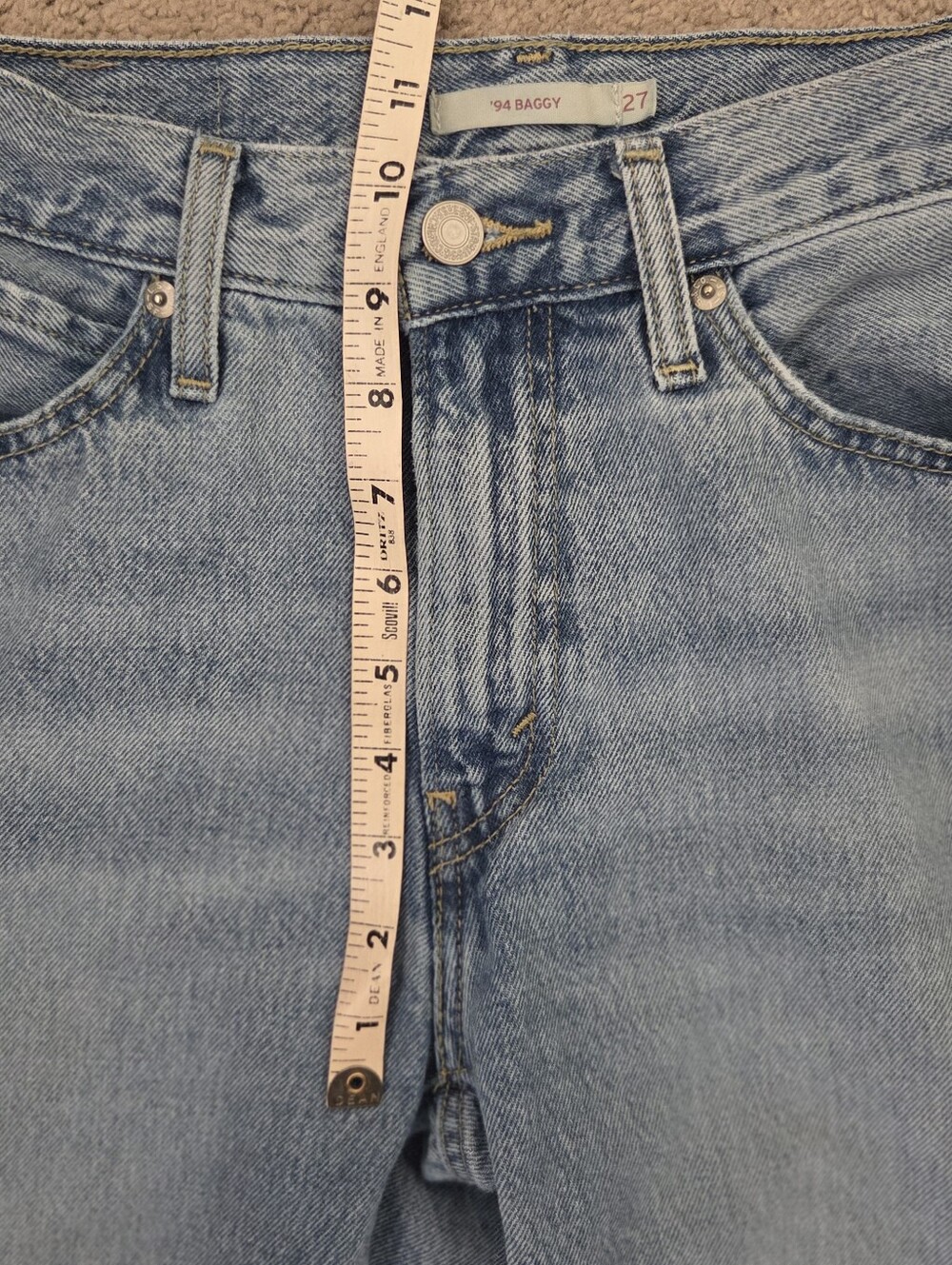 Levi's ‘94 Baggy Bootcut Medium Wash Denim Jeans Womens Size 27 - Picture 9 of 10